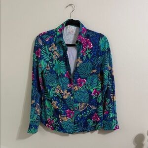 Lilly Pulitzer Blue and Green Floral Men's Blazer